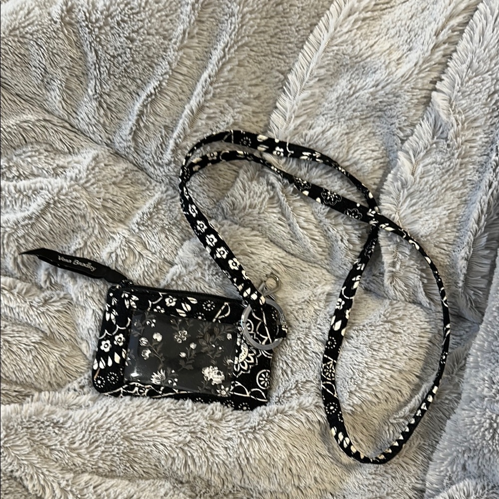 Vera Bradley Black and White Lanyard